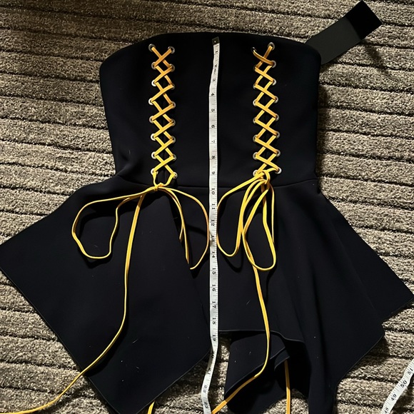 Strapless navy corset/lace up top- small NWT - Picture 8 of 9